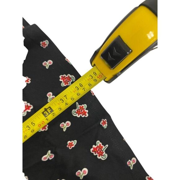 Boden Womens Dress UK 12P US 8P Fit & Flare Black Floral Midi V-Neck D0453 NWT - Picture 11 of 12